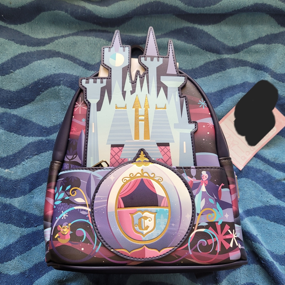 Loungefly Purple and Blue Castle Backpack